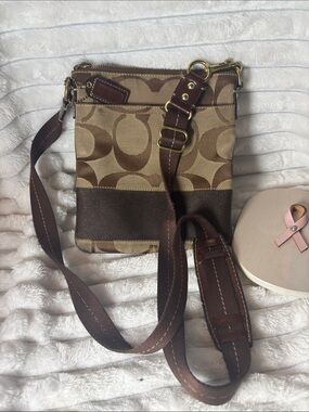 Coach Brown Signature Crossbody Bag